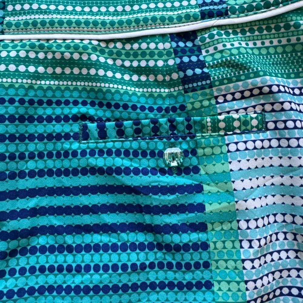 Women's EP Aline Golf Shirts Shorts Blue Green Casual Wear Athleisure Size 6 - Picture 3 of 6